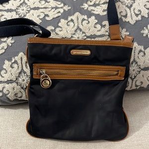 Michael Kors Black & brown nylon crossbody